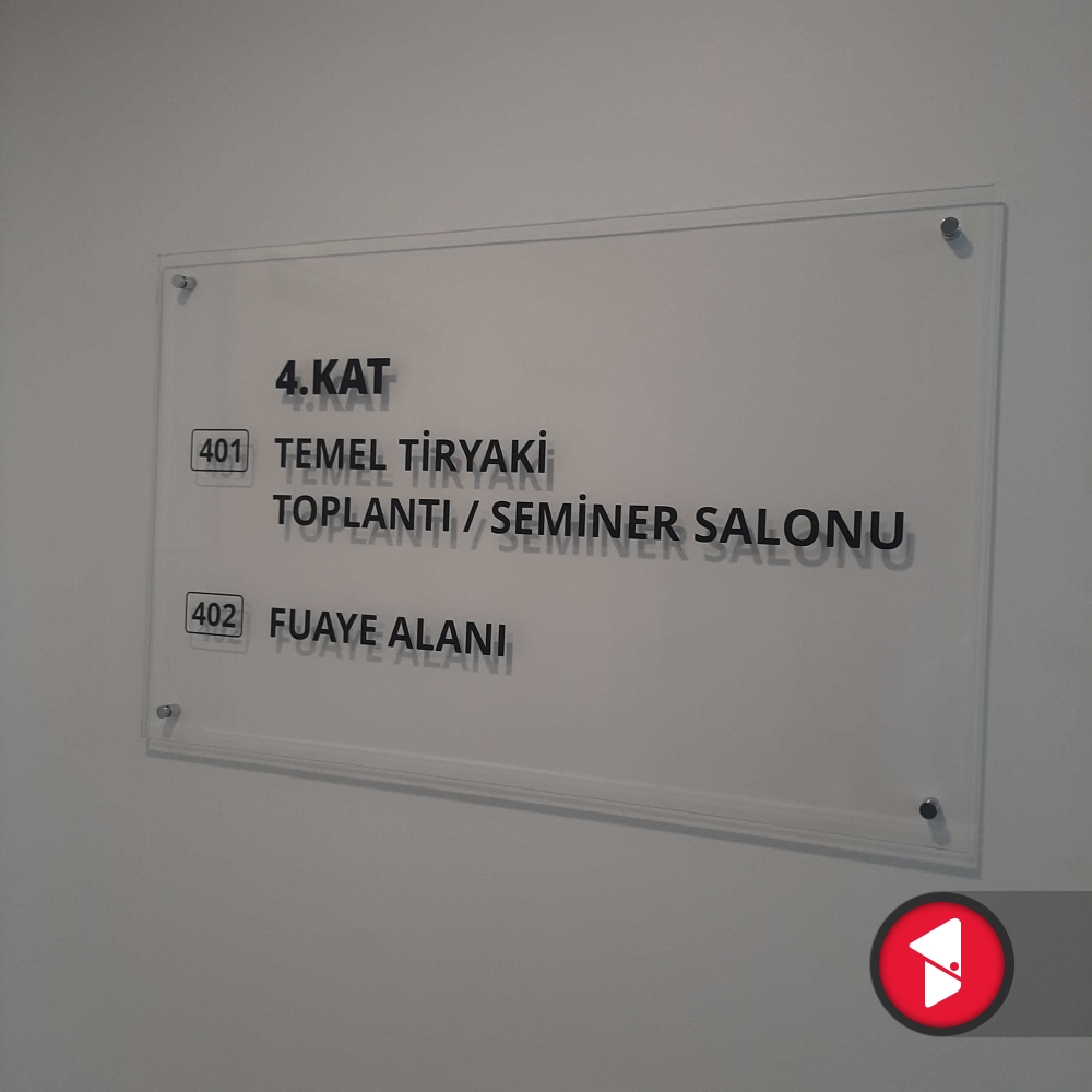Şeffaf kat tabelası
